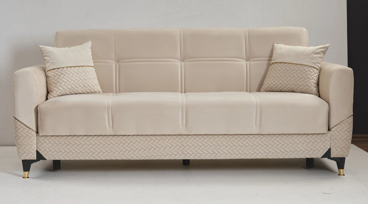 Ottomanson Samba Collection Upholstered Convertible Sofabed with Storage