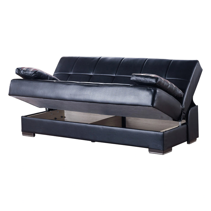 Ottomanson Soho Collection Upholstered Convertible Sofabed with Storage