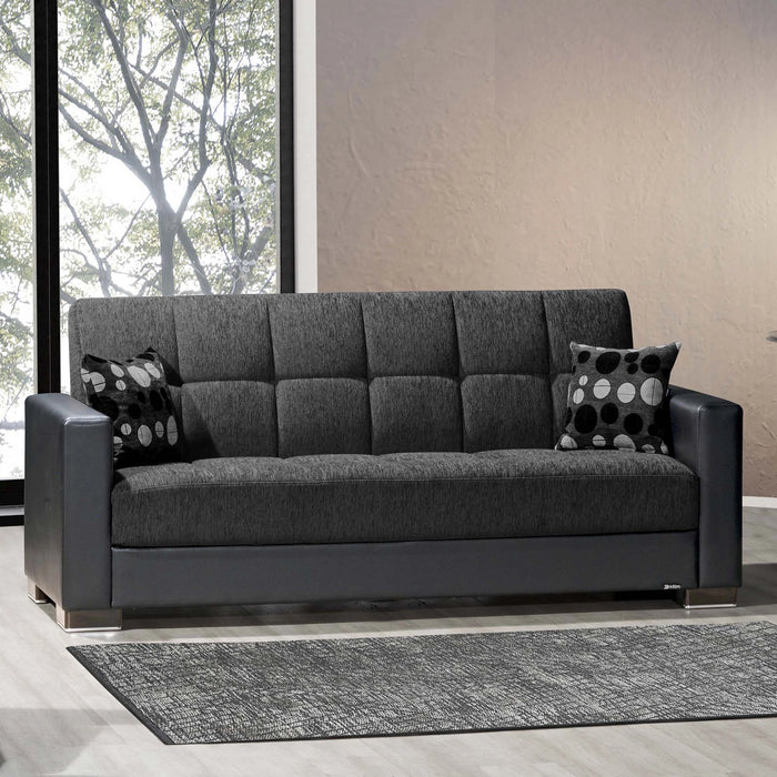 Ottomanson Armada Collection Upholstered Convertible Sofabed with Storage