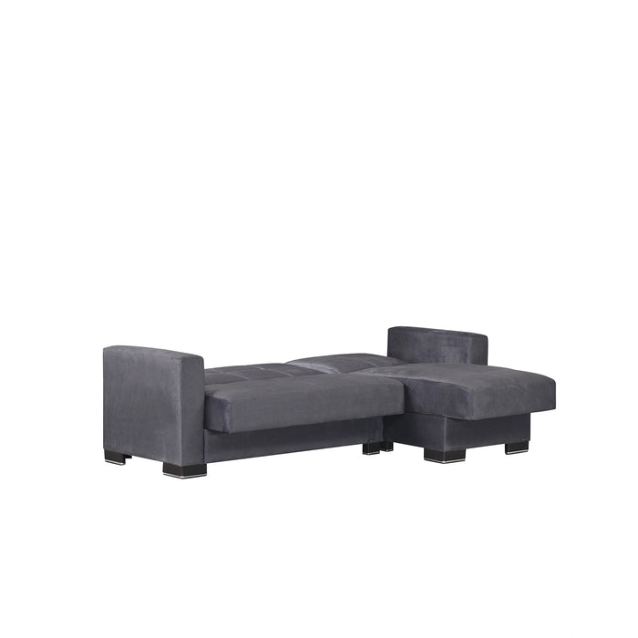 Ottomanson Armada Collection Upholstered Convertible Chaise Lounge with Storage
