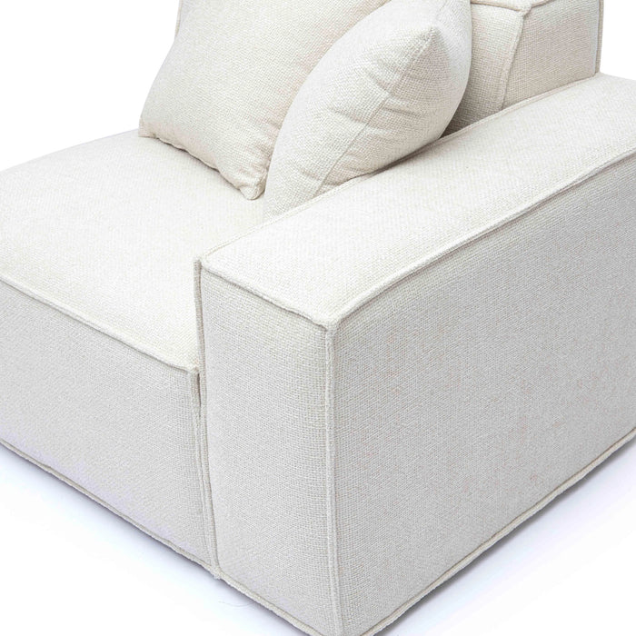 Mindy Performance Chenille Basketweave Modular Corner Chair