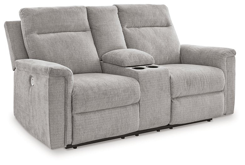 Barnsana Power Reclining Loveseat with Console - Home And Beyond