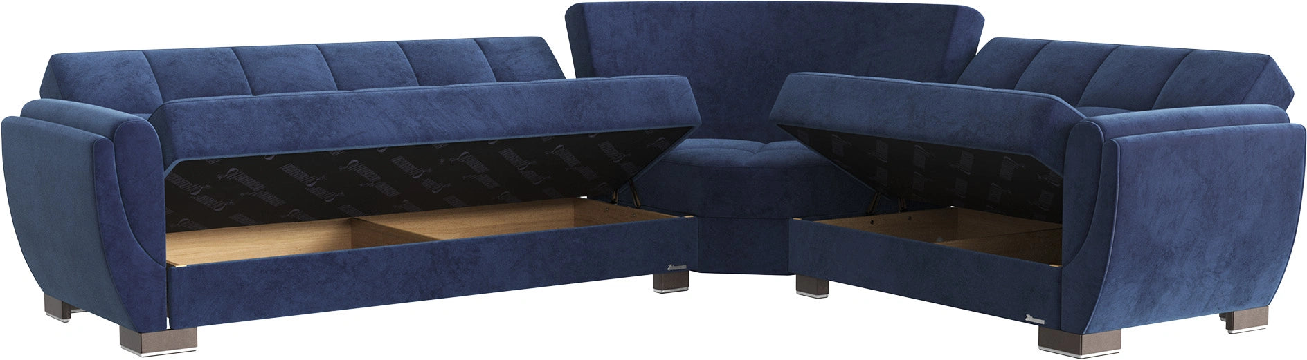 Ottomanson Armada Air Collection Upholstered Convertible Sectional with Storage