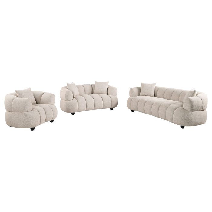 Whitney Woven Fabric Upholstered Sofa Set