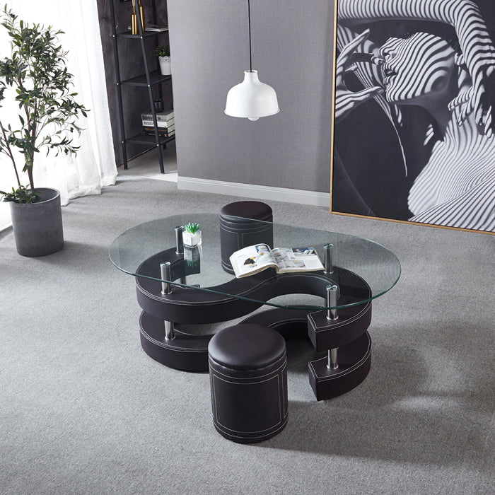 CT255 COFFEE TABLE WITH 2 STOOLS