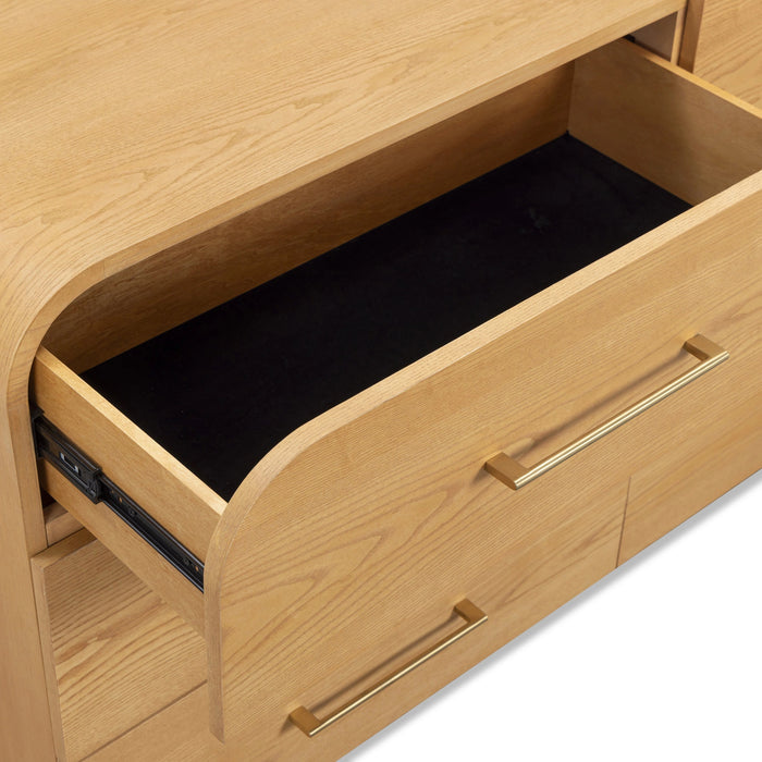 Marissa 62" Ash 6-Drawer Dresser