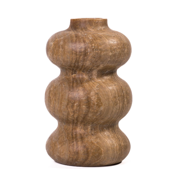 Marble Dark Onyx Swell Decorative Vase
