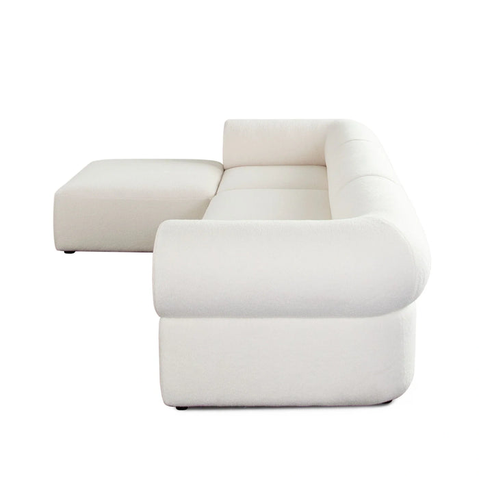 Zia 2PC Modular Sofa in Light Camel Performance Velvet Fabric