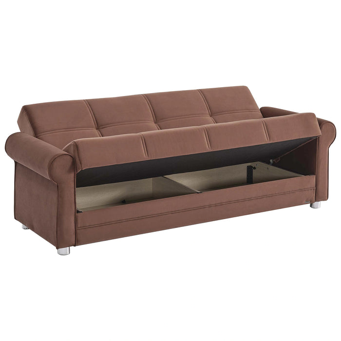 Ottomanson Sara Collection Upholstered Convertible Sofabed with Storage