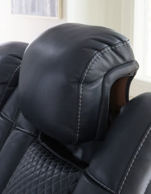 Fyne-Dyme Power Reclining Loveseat with Console - Home And Beyond