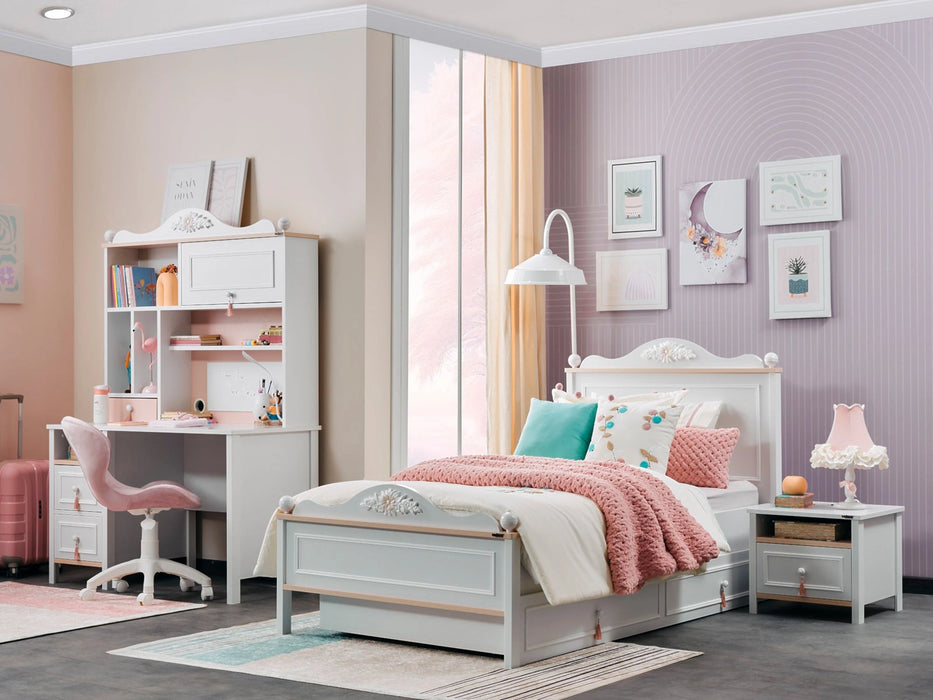 Alya Kids Room Set (Twin Bed & Study Desk & Nightstand)