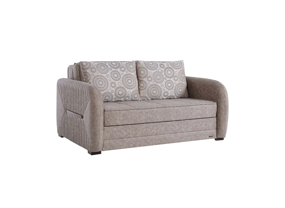 Ottomanson Speedy Collection Upholstered Convertible Loveseat with Storage