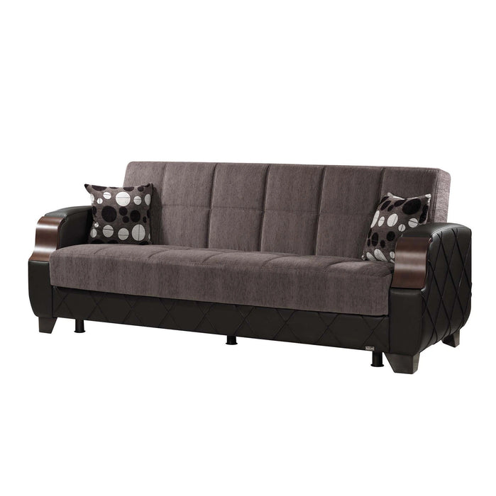 Ottomanson Molina Collection Upholstered Convertible Sofabed with Storage