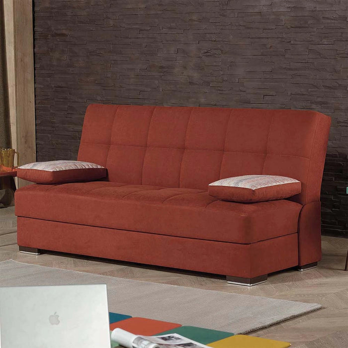 Ottomanson Soho Collection Upholstered Convertible Sofabed with Storage