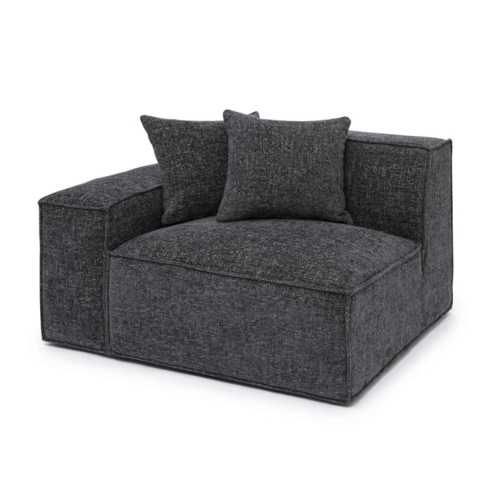 Mindy Performance Chenille Basketweave Modular Corner Chair