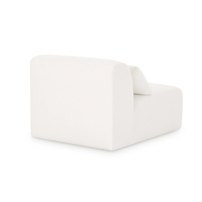 Tarra Cream Performance Chenille Modular Armless Chair