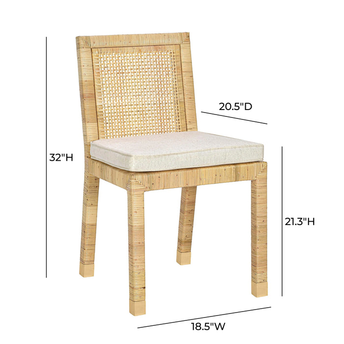 Amara Cream Contract-Grade Linen Dining Chair