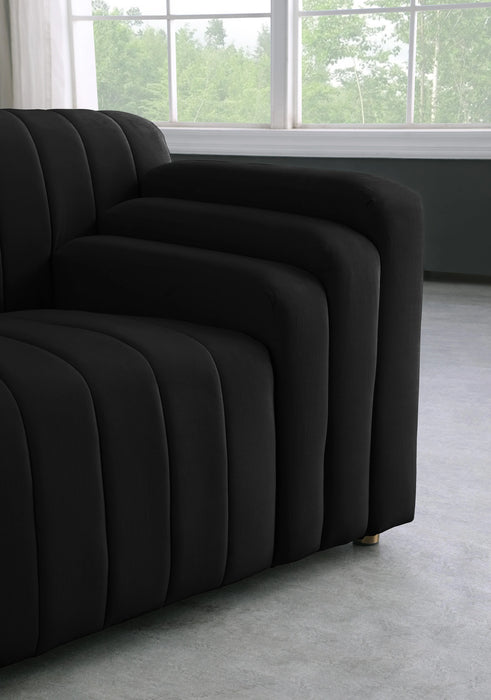 Naya Black Velvet Chair