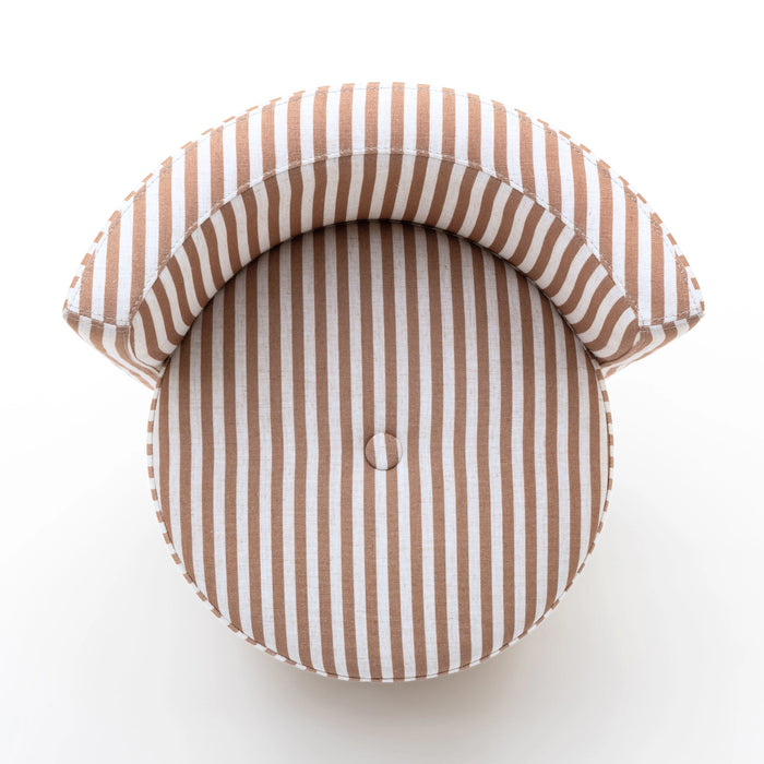 Alyssa Striped Performance Linen Rolling Desk Chair