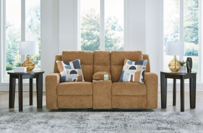 Kanlow Reclining Loveseat with Console - Home And Beyond