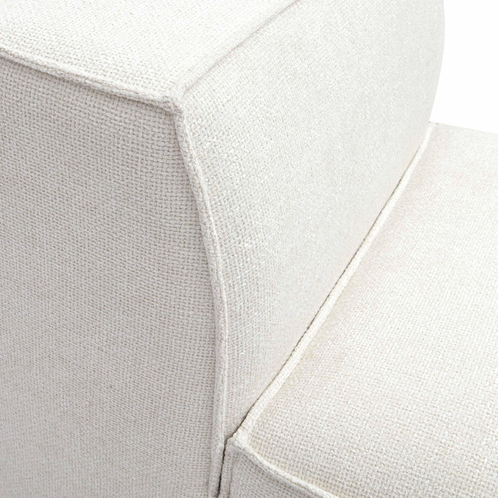 Mindy Performance Chenille Basketweave Modular Armless Chair