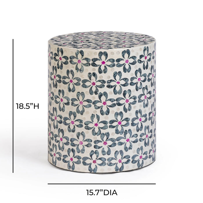 Lorna Capiz Shell Accent Stool