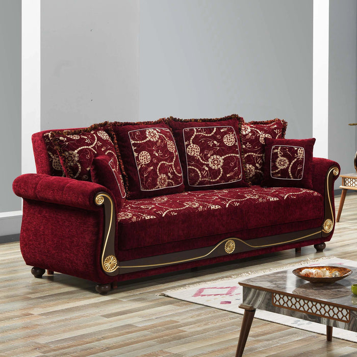 Ottomanson Americana Collection Upholstered Convertible Sofabed with Storage