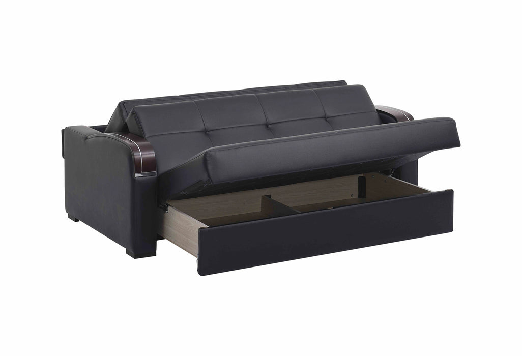 Ottomanson Sleep Plus Collection Upholstered Convertible Sofabed with Storage