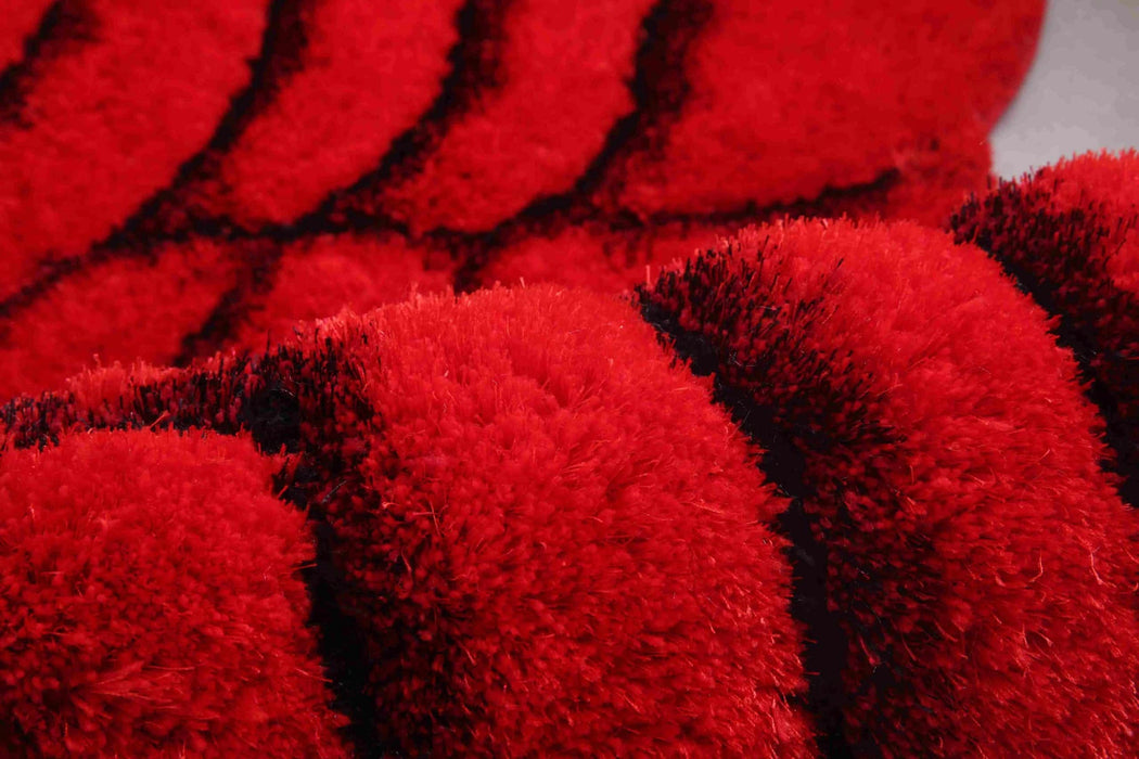 FAUX FUR Rug DOUBLE ROSE