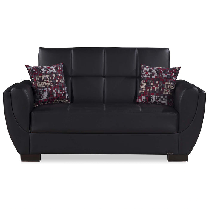Ottomanson Armada Air Collection Upholstered Convertible Loveseat with Storage