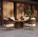 Skyview Wicker 5pc Fire Chat Set - Home And Beyond