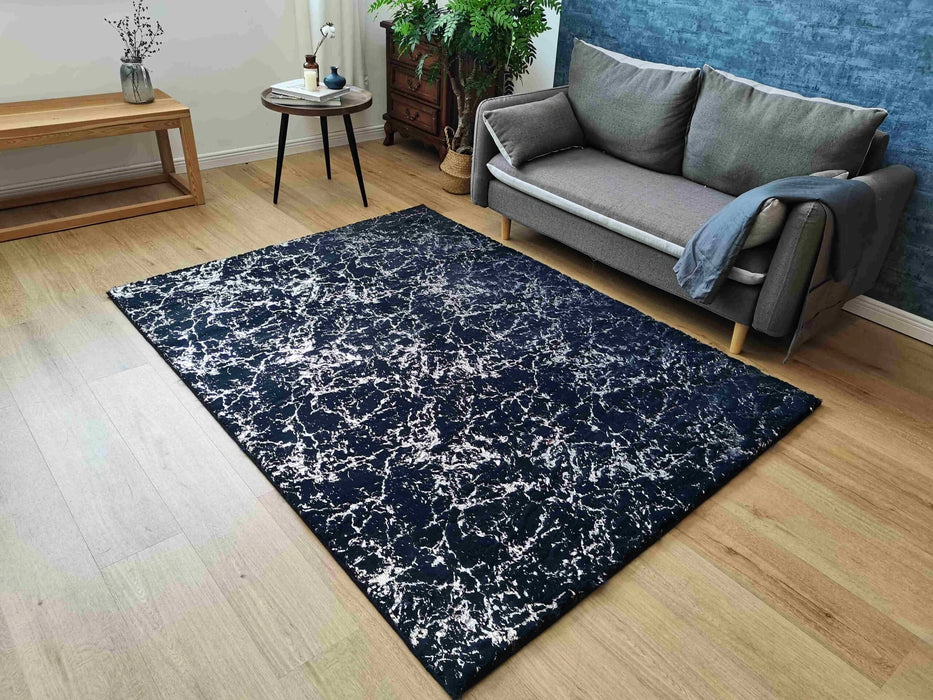 TIMMY-S SHAGGY Rug TD3396-B9-NAVY+SILVER
