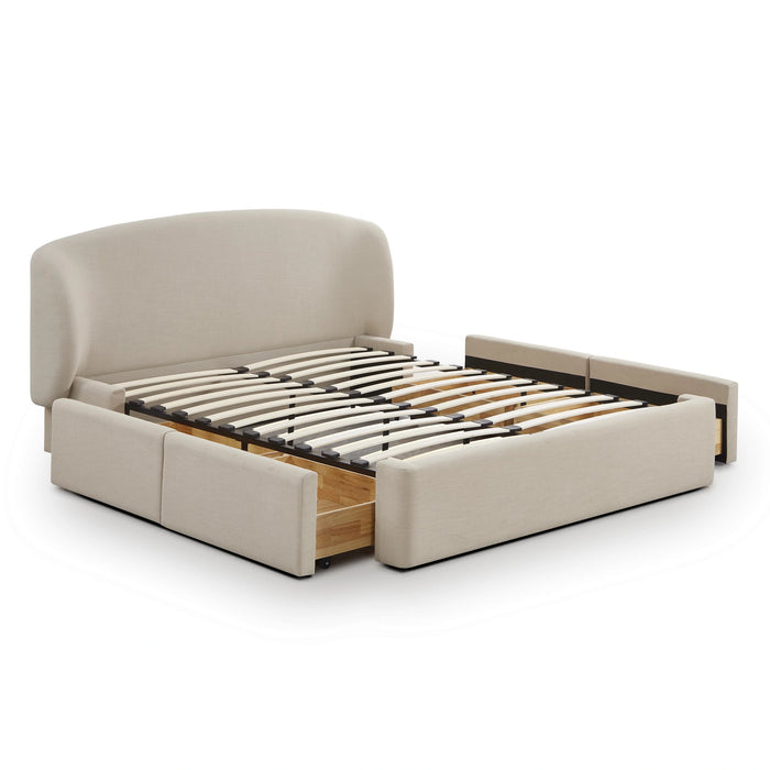 Corey Upcycled Performance Linen Storage Bed