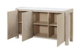 White Marble Top 66" Buffet - Home And Beyond