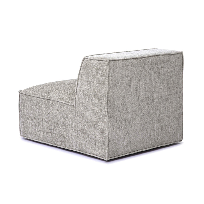Mindy Performance Chenille Basketweave Modular Armless Chair