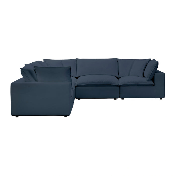 Cali 5-Piece Brown Leather Modular L-Sectional