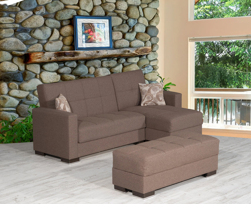 Ottomanson Armada Collection Upholstered Ottoman with Storage
