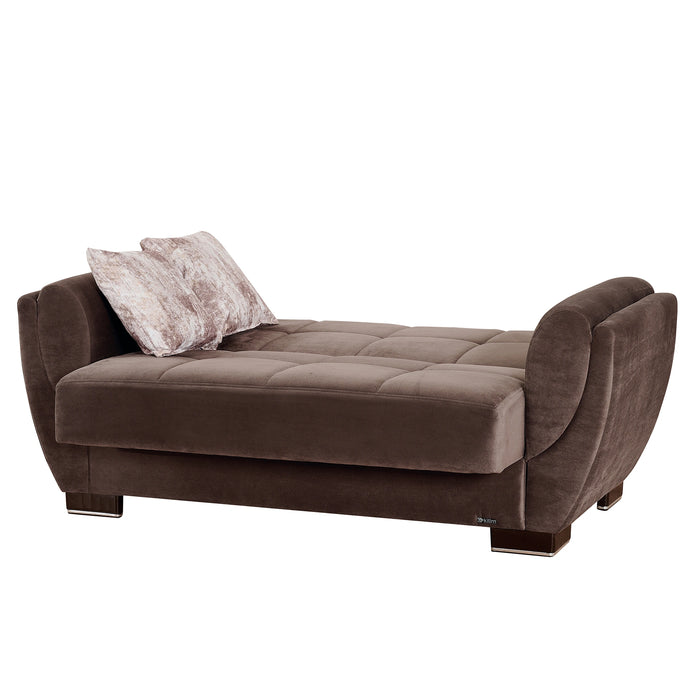 Ottomanson Armada Air Collection Upholstered Convertible Loveseat with Storage