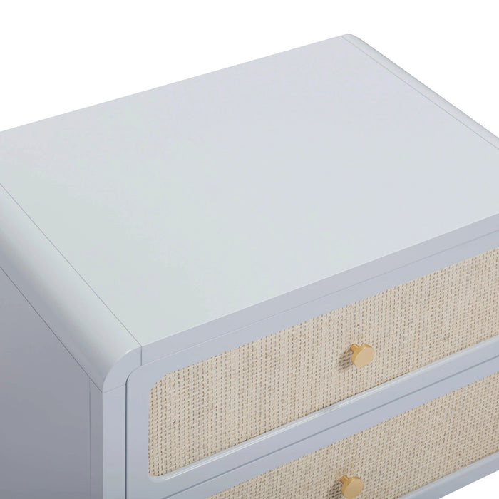 Patty 28" Rattan 2 Drawer Nightstand