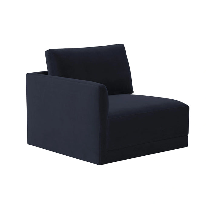 Willow Performance Velvet Modular LAF Corner Chair