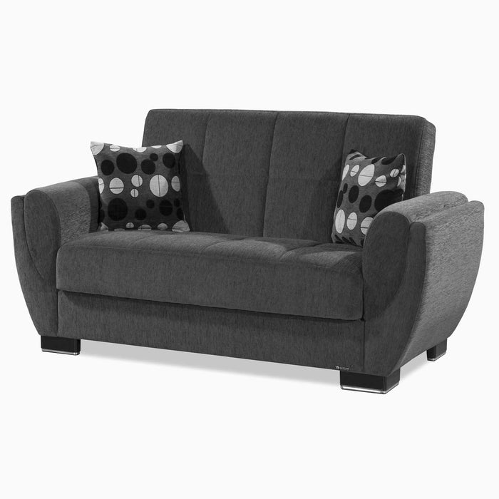 Ottomanson Armada Air Collection Upholstered Convertible Loveseat with Storage