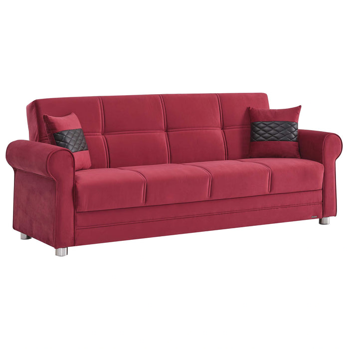Ottomanson Sara Collection Upholstered Convertible Sofabed with Storage