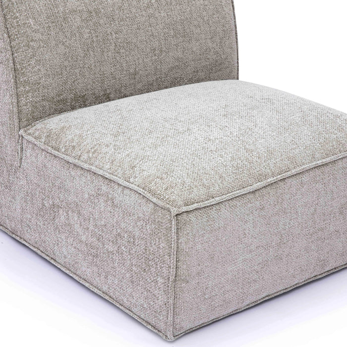 Mindy Performance Chenille Basketweave Modular Armless Chair
