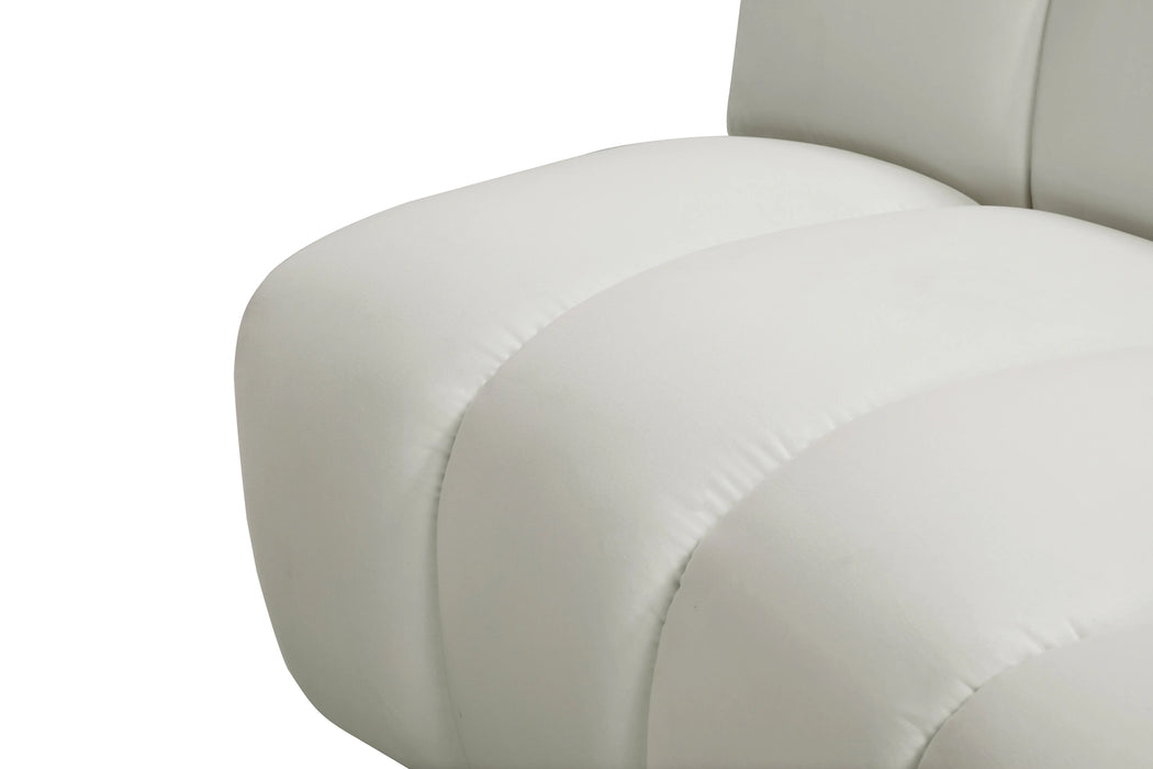 Infinity Cream Velvet Modular Chair