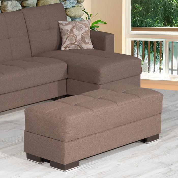 Ottomanson Armada Collection Upholstered Ottoman with Storage