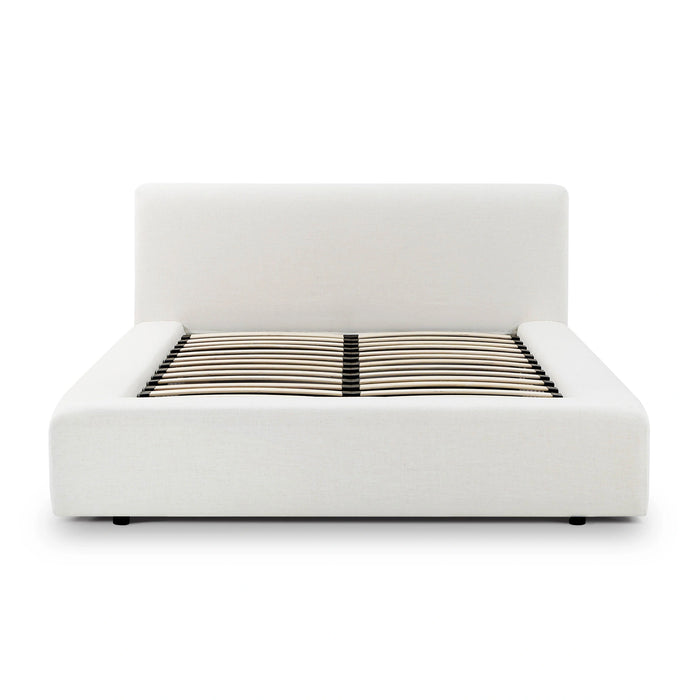 Meena Cream Upcycled Performance Linen Storage Bed