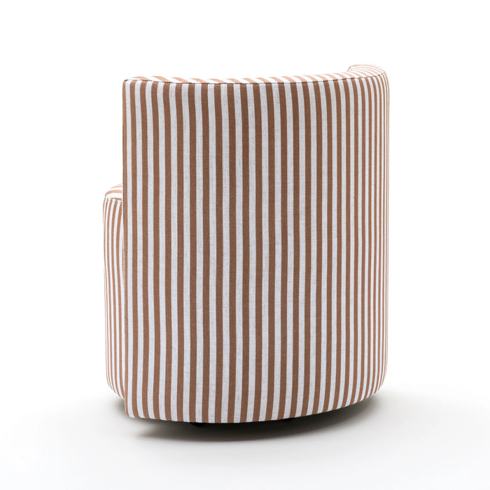 Alyssa Striped Performance Linen Rolling Desk Chair