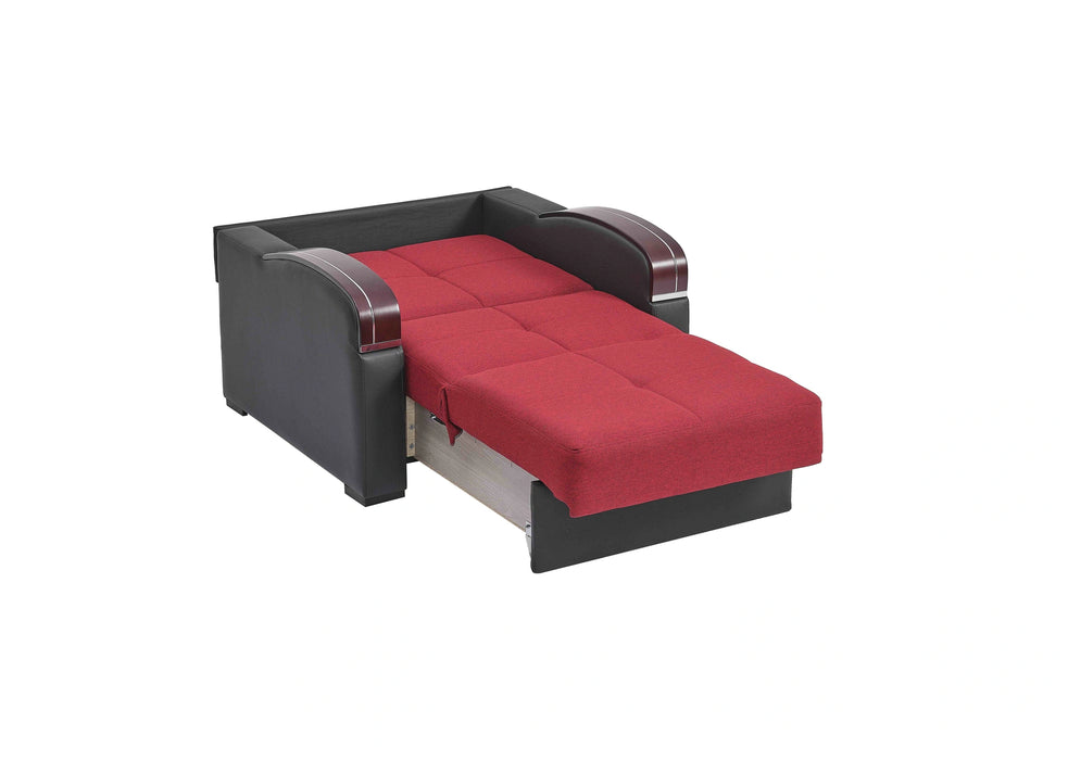 Ottomanson Sleep Plus Collection Upholstered Convertible Armchair with Storage