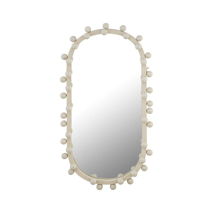 Bubbles Ivory Oval Wall Mirror (17"X31.5"-22.6"X42")