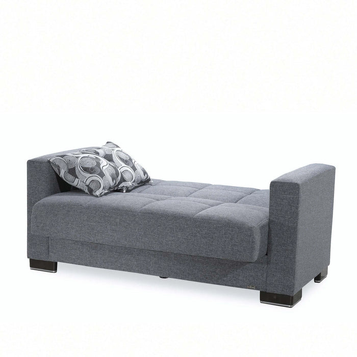 Ottomanson Armada Collection Upholstered Convertible Loveseat with Storage